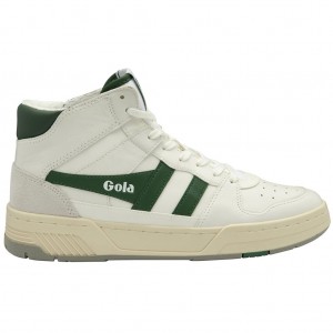 Gola Classics Allcourt High Sneakers Branco Verdes Portugal | IYJP48962