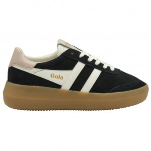 Gola Classics Athena Sneakers Pretas Branco Rosa Portugal | BYCM75618