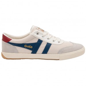 Gola Classics Badminton Mesh Plimsoll Sneakers Branco Azuis Vermelhas Escuro Portugal | YWJC25716