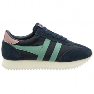 Gola Classics Boston '78 Sneakers Azul Marinho Verdes Coral Rosa Portugal | RXCA91583