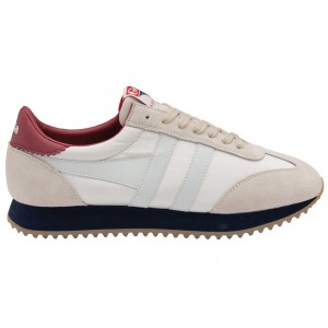 Gola Classics Boston '78 Sneakers Branco Azul Marinho Vermelhas Escuro Portugal | FPIB57628