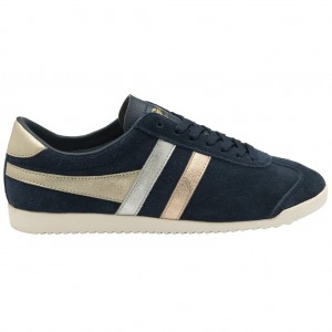 Gola Classics Bullet Mirror Trident Sneakers Azul Marinho Prateadas Douradas Portugal | REIO46129