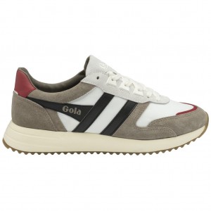 Gola Classics Chicago Sneakers Branco Pretas Portugal | CAQX10483