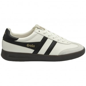 Gola Classics Cyclone Leather Sneakers Branco Pretas Azul Claro Portugal | ORVQ50126