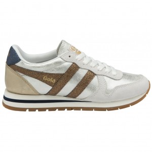 Gola Classics Daytona Blaze Sneakers Branco Cobre Azul Marinho Portugal | PJQC31582