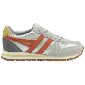 Gola Classics Daytona Blaze Sneakers Prateadas Coral Portugal | UKRJ40639