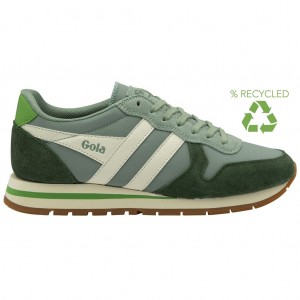 Gola Classics Daytona Chute Sneakers Verdes Branco Portugal | USTY73596