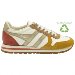 Gola Classics Daytona Quadrant Sneakers Branco Douradas Portugal | EMRU42179