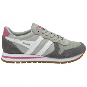 Gola Classics Daytona Sneakers Luz Cinzentas Branco Rosa Portugal | YAUD35401