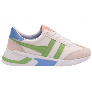 Gola Classics Eclipse California Sneakers Branco Verdes Azuis Portugal | JUWX20784