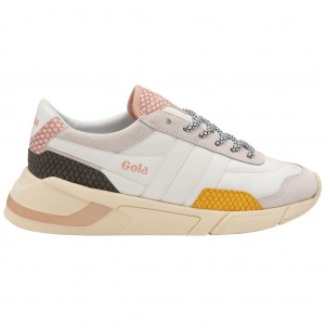 Gola Classics Eclipse Trident Snake Sneakers Branco Rosa Portugal | FOQT43597