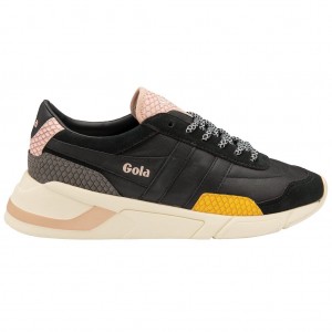 Gola Classics Eclipse Trident Snake Sneakers Pretas Rosa Portugal | VCGP15069