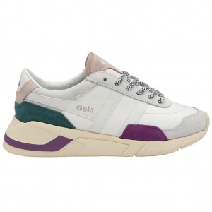 Gola Classics Eclipse Trident Sneakers Branco Rosa Portugal | YIBH24170