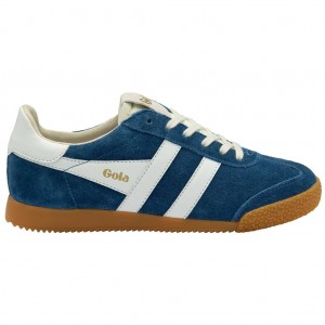 Gola Classics Elan Sneakers Azuis Branco Portugal | VQCA12963