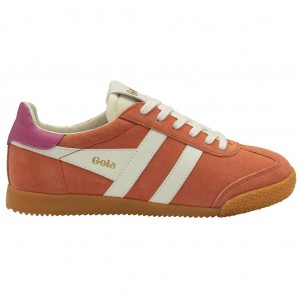 Gola Classics Elan Sneakers Coral Branco Fucsia Portugal | TXSZ62105