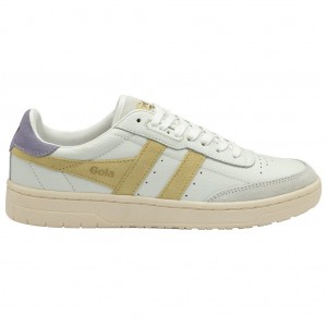 Gola Classics Falcon Sneakers Branco Limão Lavanda Portugal | TXVY95286