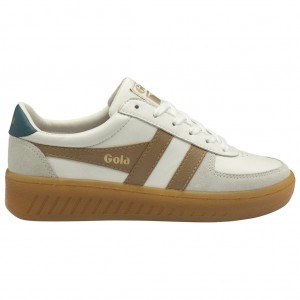 Gola Classics Grandslam Elite Sneakers Branco Luz Azul Claro Portugal | ZWYT14580