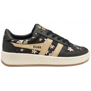 Gola Classics Grandslam LBTY SN Sneakers Pretas Douradas Portugal | GASJ15498