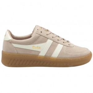 Gola Classics Grandslam Suede Sneakers Rosa Branco Portugal | LMUJ37258