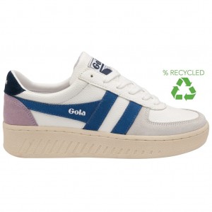 Gola Classics Grandslam Trident Sneakers Branco Azul Marinho Portugal | VZDE57840