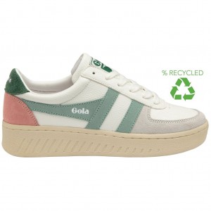 Gola Classics Grandslam Trident Sneakers Branco Verdes Portugal | CWPE58613