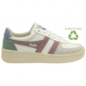 Gola Classics Grandslam Trident Sneakers Branco Rosa Portugal | OYXW84135