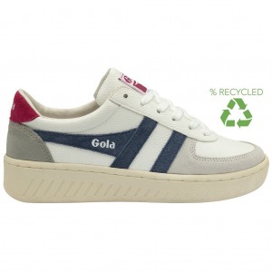 Gola Classics Grandslam Trident Sneakers Branco Fucsia Portugal | XEGD46278