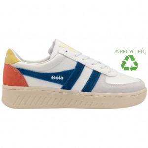 Gola Classics Grandslam Trident Sneakers Branco Azuis Portugal | WUCV45973
