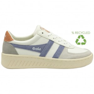 Gola Classics Grandslam Trident Sneakers Branco Lavanda Portugal | XAIH57419