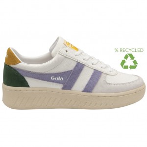 Gola Classics Grandslam Trident Sneakers Branco Lavanda Portugal | OMEJ37209