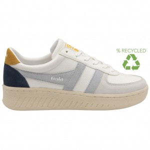 Gola Classics Grandslam Trident Sneakers Branco Azuis Portugal | EUTM80315
