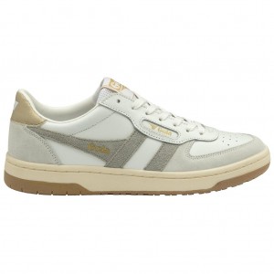 Gola Classics Hawk Sneakers Branco Luz Cinzentas Douradas Portugal | TWOV49507