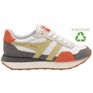 Gola Classics Indiana Sneakers Branco Limão Portugal | PEMN54762