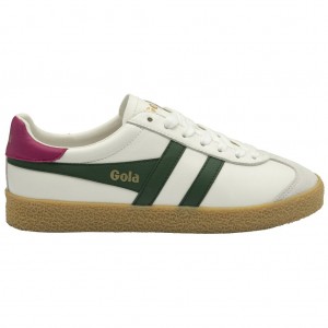Gola Classics Medallist Leather Sneakers Branco Fucsia Portugal | VJHW57801
