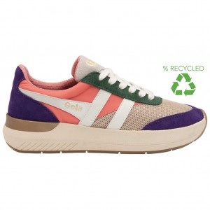 Gola Classics Raven Sneakers Coral Rosa Azul Marinho Roxo Portugal | SLKH85143