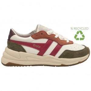 Gola Classics Saturn Quadrant Sneakers Branco Caqui Portugal | ZYSH58623