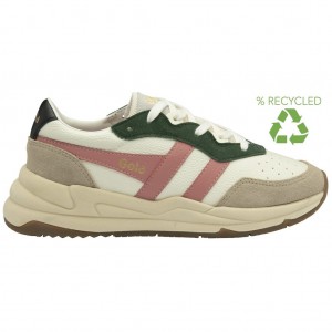 Gola Classics Saturn Quadrant Sneakers Branco Coral Rosa Portugal | RIYC93168