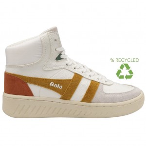 Gola Classics Slam Trident Sneakers Branco Laranja Portugal | WKLA19260