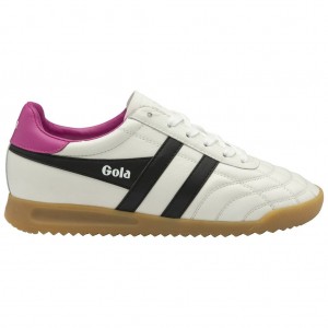 Gola Classics Stadium Sneakers Branco Pretas Rosa Portugal | FWKE73082