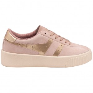 Gola Classics Super Court Metallic Sneakers Douradas Portugal | KMAE02713