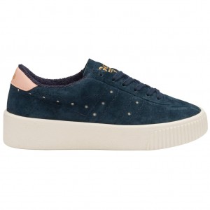 Gola Classics Super Court Suede Sneakers Azul Marinho Rosa Portugal | INPB39204