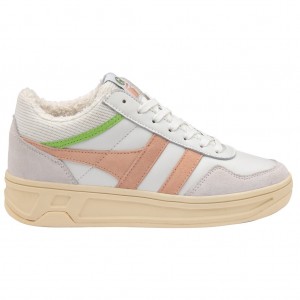 Gola Classics Swerve Sneakers Branco Rosa Verdes Portugal | YVHJ03491