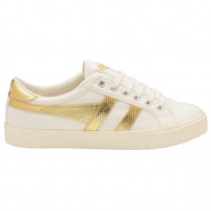 Gola Classics Tennis Mark Cox Sneakers Branco Douradas Portugal | IRAT68970