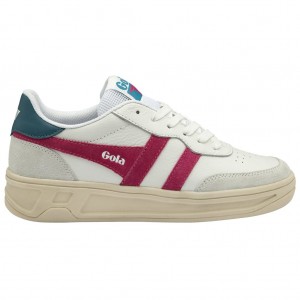 Gola Classics Topspin Sneakers Branco Fucsia Azul Claro Portugal | TZLQ16475