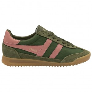 Gola Classics Tornado Sneakers Verdes Coral Rosa Portugal | IQGZ24910