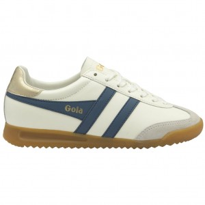Gola Classics Torpedo Leather Sneakers Branco Douradas Portugal | LBJC25398