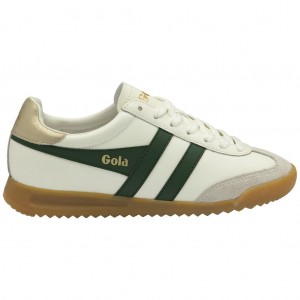 Gola Classics Torpedo Leather Sneakers Branco Douradas Portugal | HKLW72143