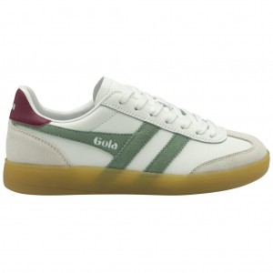 Gola Classics Viper Leather Sneakers Branco Verdes Portugal | CPHB79825