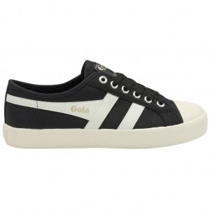 Gola Vegan Classics Coaster Shoes Pretas Branco Douradas Portugal | ABXS05194