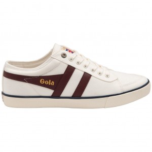 Gola Vegan Classics Comet Plimsoll Sneakers Branco Bordeaux Azul Marinho Portugal | TMXH23647